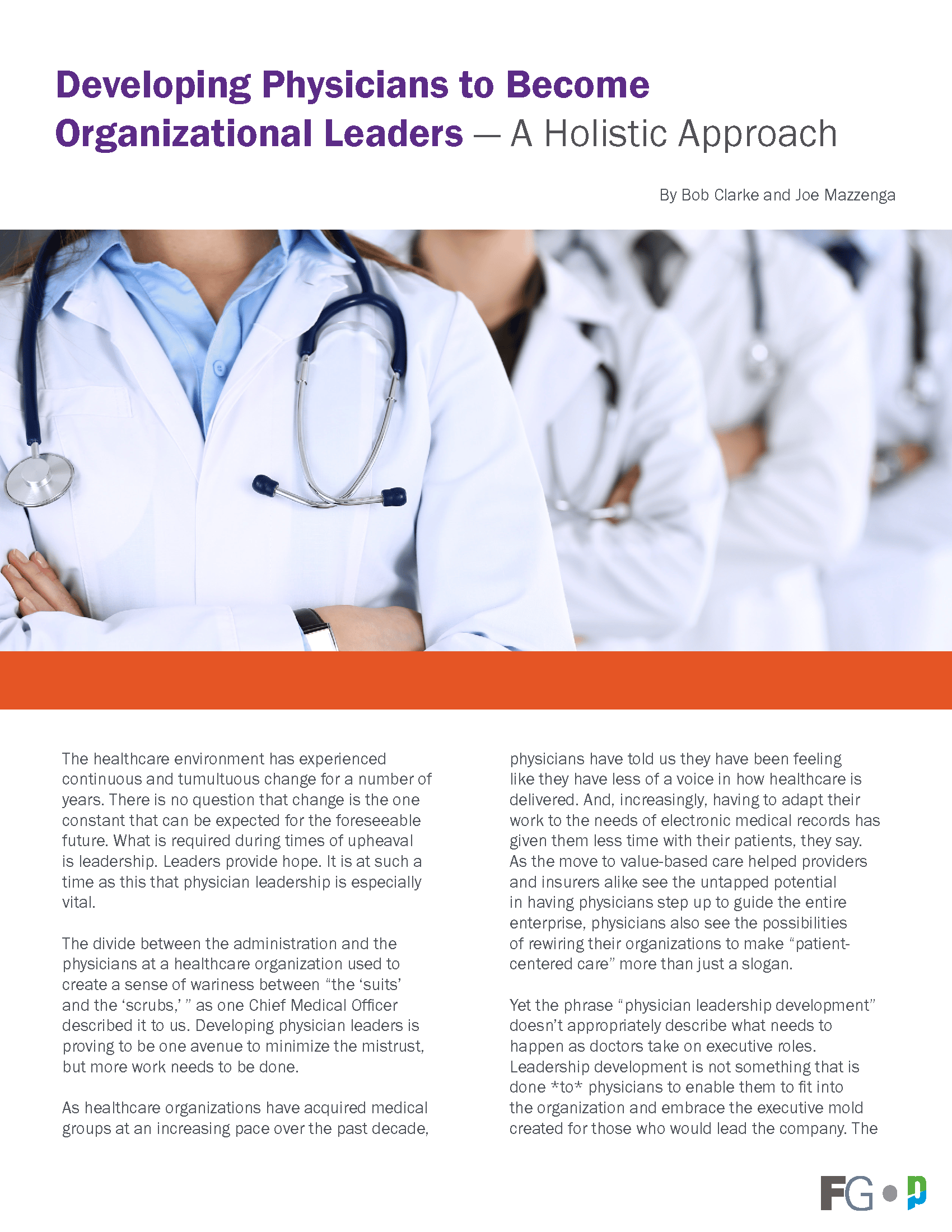 Unlock Article: Developing Physicians to Become Organizational Leaders